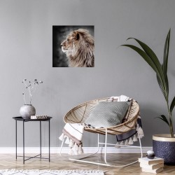 Tableau sur toile Lion de Profil 45x45 cm