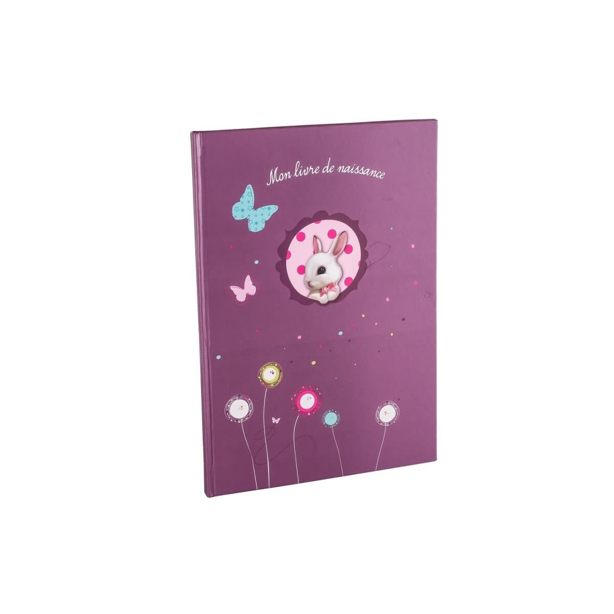 Livre de naissance Foxy violet A4