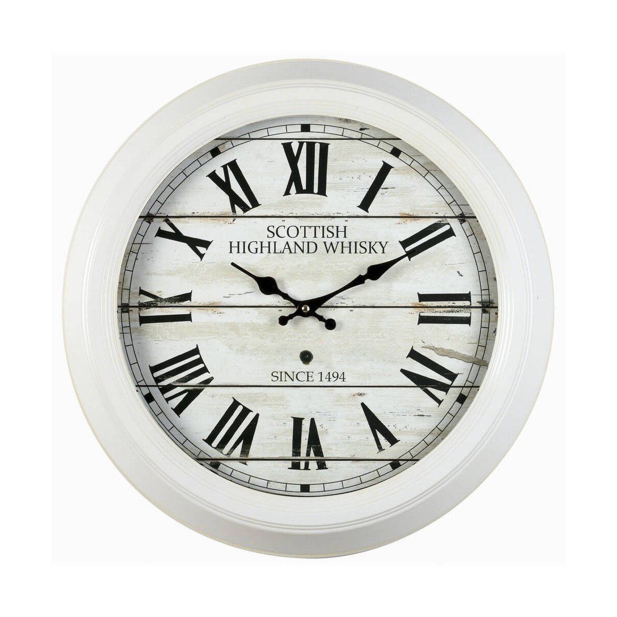 Horloge Scottish blanc 47 cm