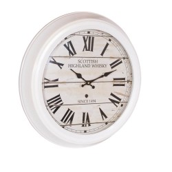 Horloge Scottish blanc 47 cm