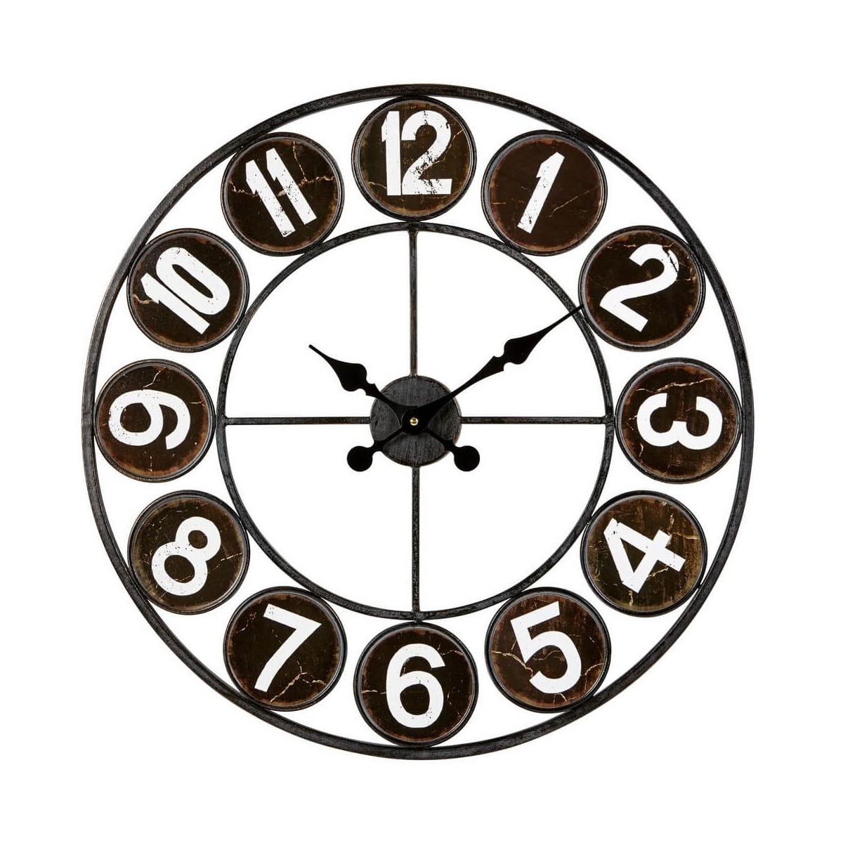 Horloge Loft noir 60 cm