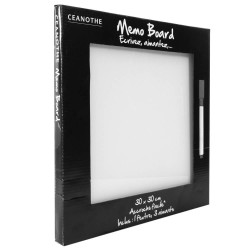 Mémo board magnétique verre blanc 30x30 cm