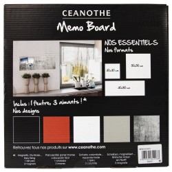 Mémo board magnétique verre 30x30 cm dos