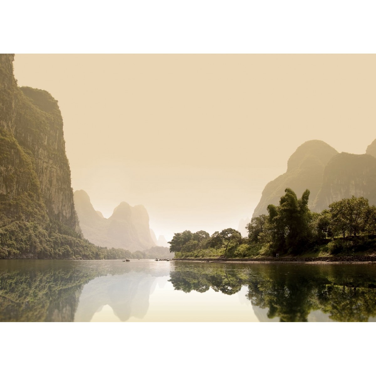 Tableau sur toile Li river 100x140 cm Tableau sur toile Li river 100x140 cm