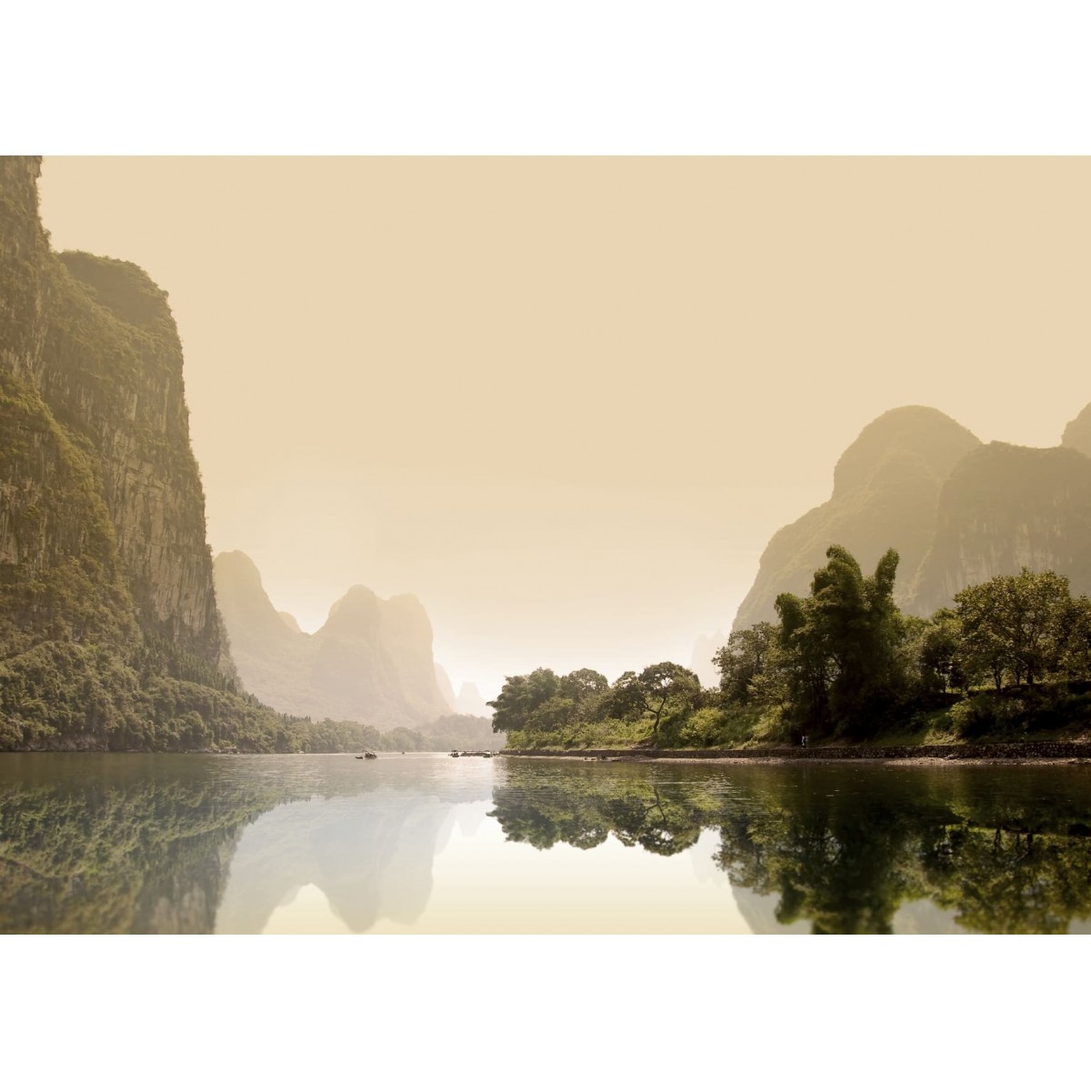 Tableau sur toile Li river 100x140 cm