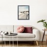 Cadre photo Karma gris bleu 40x50 cm ambiance