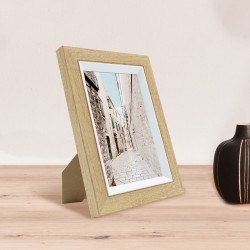 Cadre photo Actual bois blanc 10x15 cm ambiance