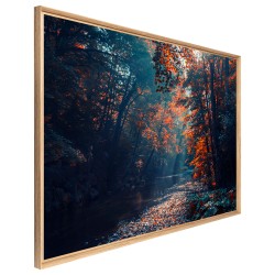 Tableau mural mat encadré forêt automnale 65x97 cm bais