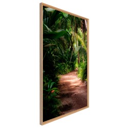 Tableau mural mat encadré jungle 65x97 cm biais