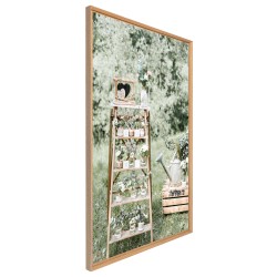 Tableau mural mat encadré escabeau déco 65x97 cm biais