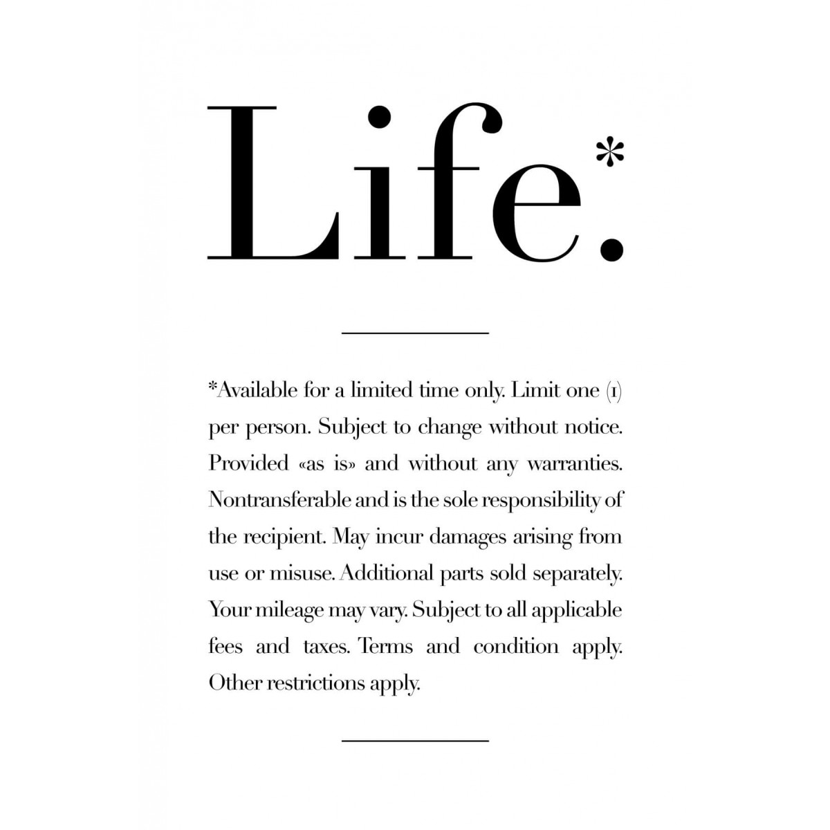 Tableau sur toile life 45x65 cm Tableau sur toile life 45x65 cm
