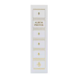 Album photo pochettes Renaissance blanc 100 photos 11x17 cm tranche