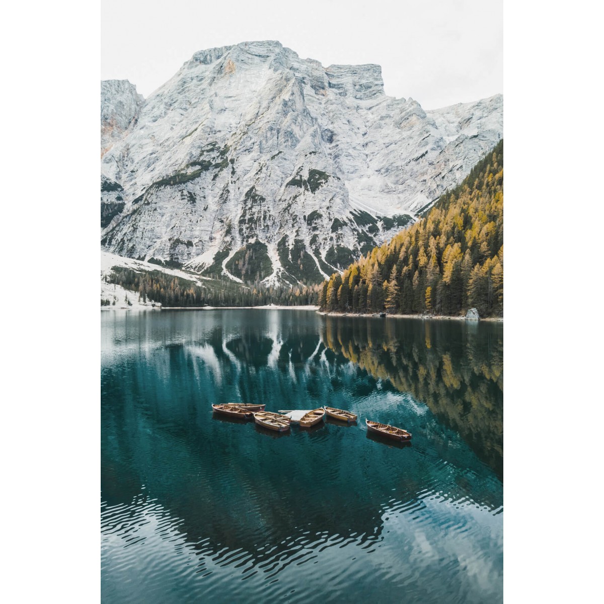 Tableau mural lac et montagnes