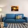 Tableau sur toile savane au coucher du soleil 45x65 cm ambiance