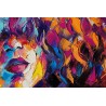 Tableau mural visage peint