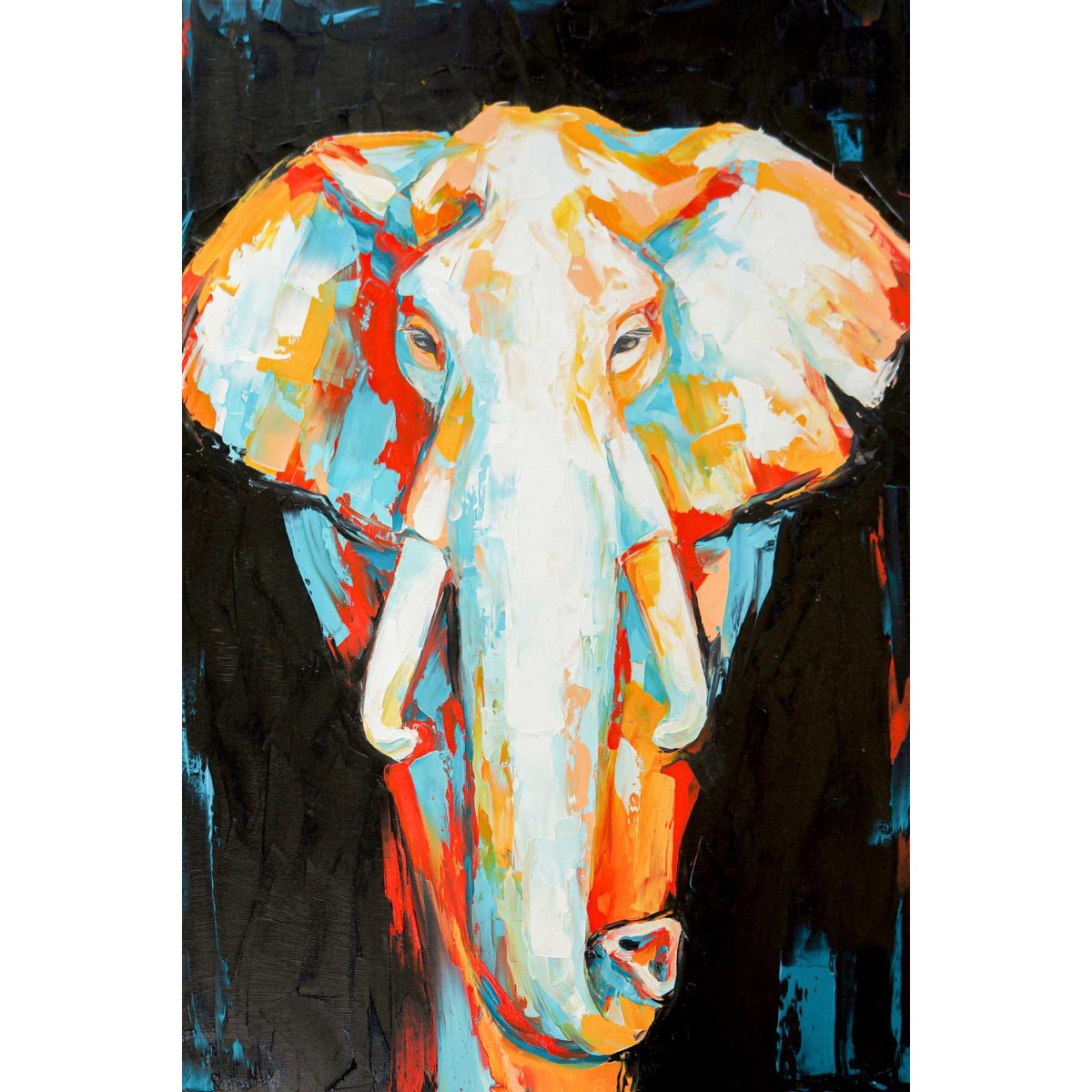 Tableau mural éléphant coloré