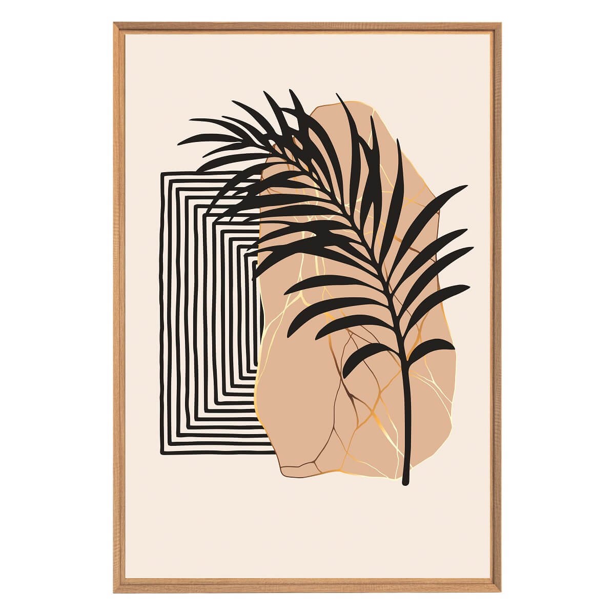 Tableau mural encadré feuille 65x97 cm Tableau mural encadré feuille 65x97 cm