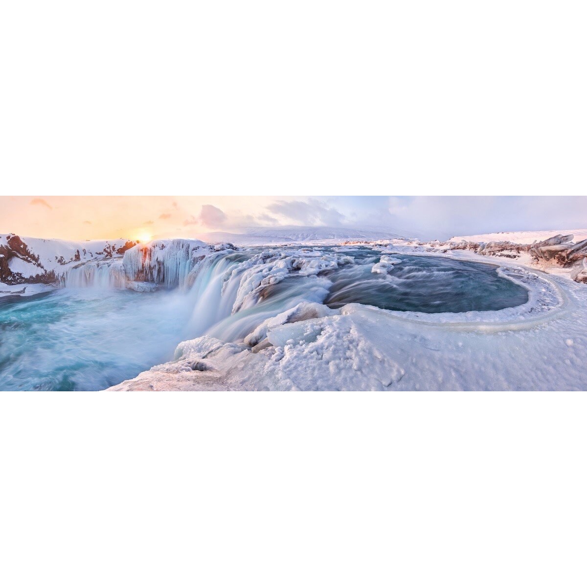 Tableau sur toile cascade et neige Tableau sur toile cascade et neige
