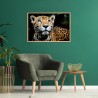 Tableau mural mat encadré léopard 65x97 cm ambiance Tableau mural mat encadré léopard 65x97 cm ambiance