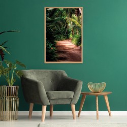 Tableau mural mat encadré jungle 65x97 cm ambiance