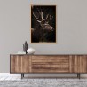 Tableau mural mat encadré cerf impérieux 65x97 cm ambiance