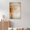 Tableau mural mat encadré pampa & macramé 65x97 cm ambiance