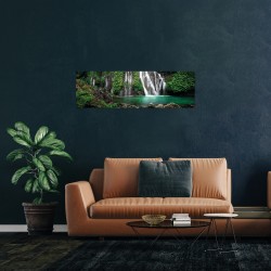 Tableau sur toile lacs de plitvice 30x97 cm ambiance