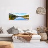 Tableau sur toile lac montagneux 30 X 97 CM Tableau sur toile lac montagneux 30 X 97 CM