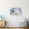 Tableau mural encadré ours blanc 65x97 cm Tableau mural encadré ours blanc 65x97 cm