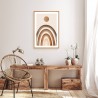 Tableau mural encadré arc en ciel 65x97 cm