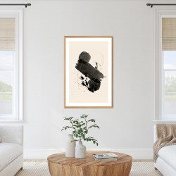Tableau mural encadré coup de peinture 65x97 cm