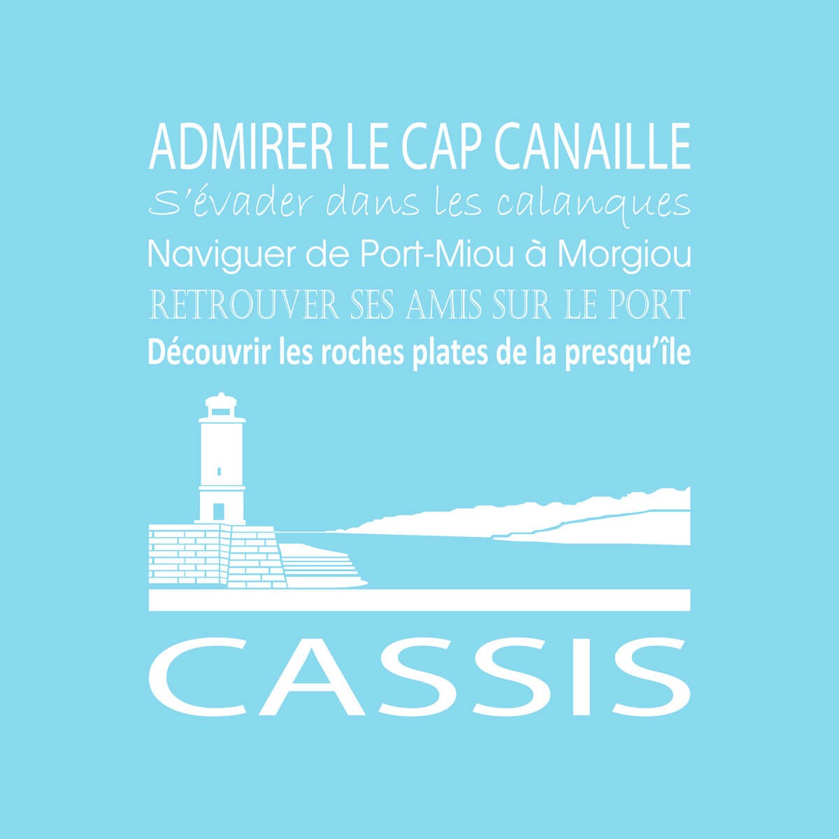Tableau sur toile Cassis bleu clair 30x30 cm Tableau sur toile Cassis bleu clair 30x30 cm