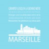 Tableau sur toile Marseille bleu clair 30x30 cm
