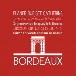 Tableau sur toile Bordeaux rouge 30x30 cm