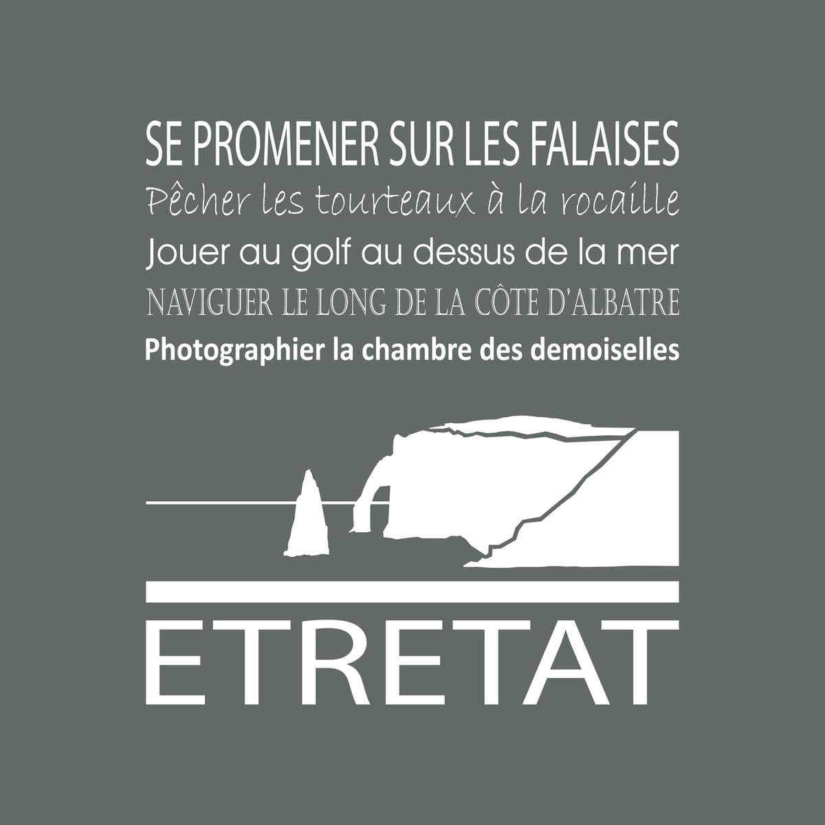 Tableau sur toile Etretat 30x30 cm gris Tableau sur toile Etretat 30x30 cm gris