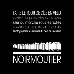 Tableau sur toile Noirmoutier 30x30 cm noir