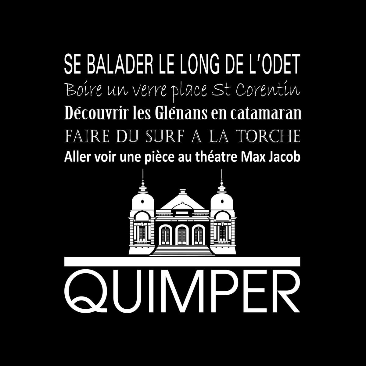 Tableau sur toile Quimper 30x30 cm noir Tableau sur toile Quimper 30x30 cm noir