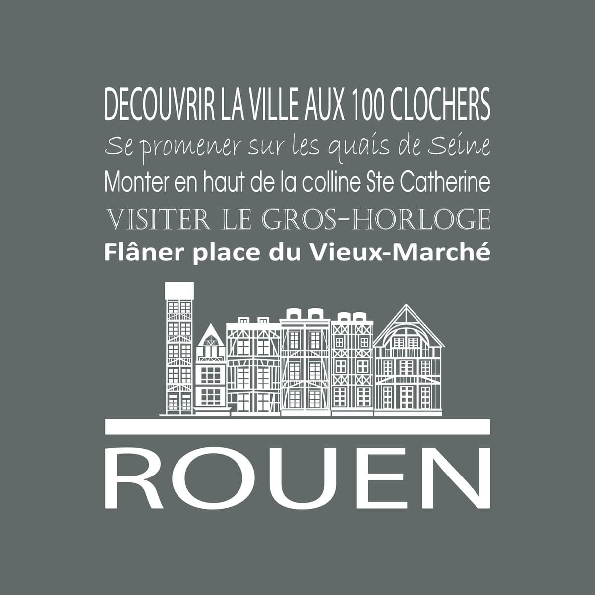 Tableau sur toile Rouen 30x30 cm gris Tableau sur toile Rouen 30x30 cm gris