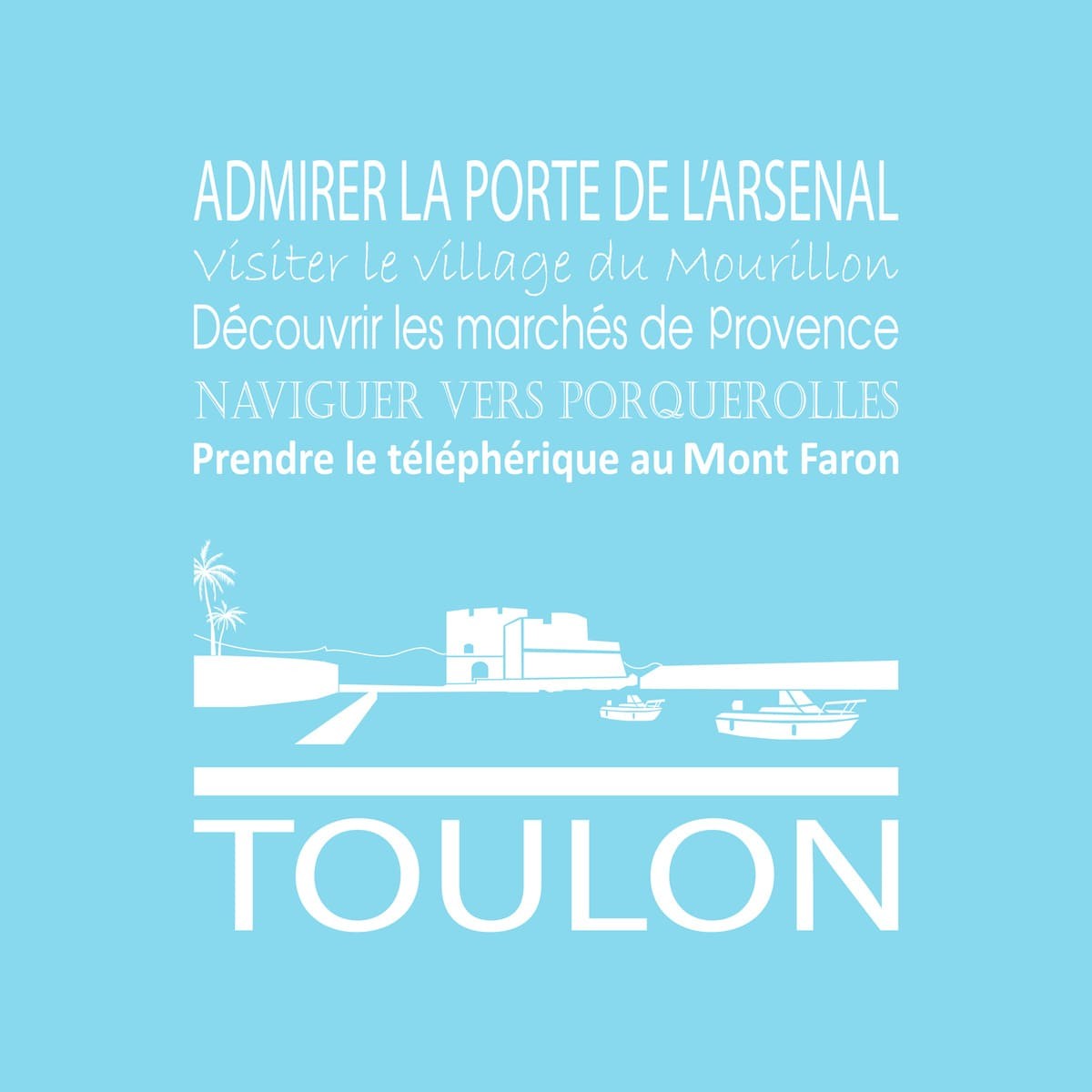 Tableau sur toile Saint-Malo 30x30 cm bleu clair Tableau sur toile Saint-Malo 30x30 cm bleu clair