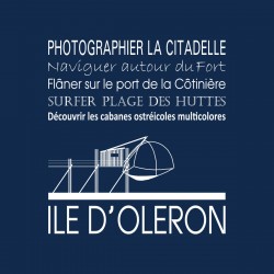 Tableau sur toile Île d'Oléron 30x30 cm bleu