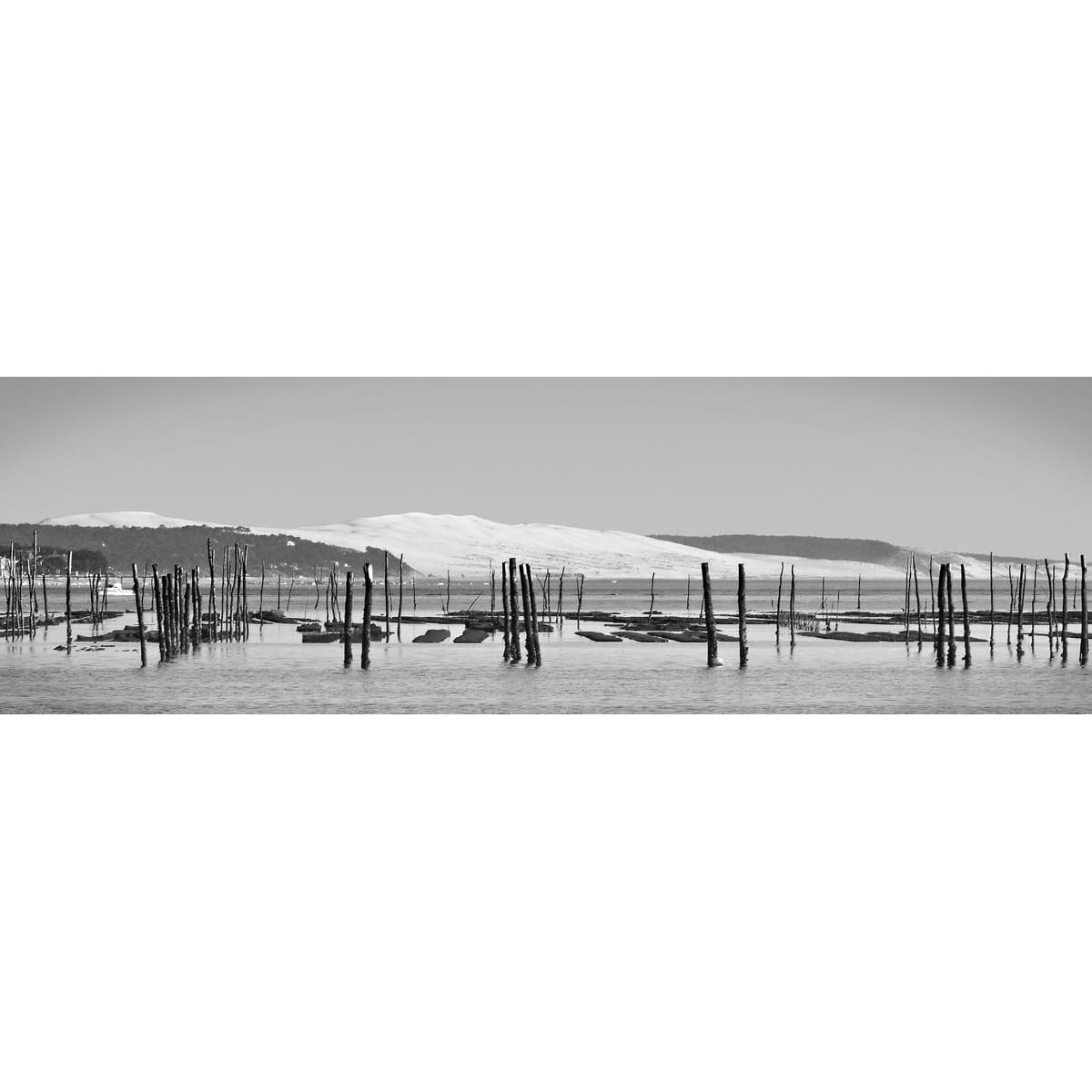 Tableau sur toile Arcachon noir et blanc Tableau sur toile Arcachon noir et blanc