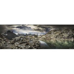Tableau sur toile lac blanc de Chamonix