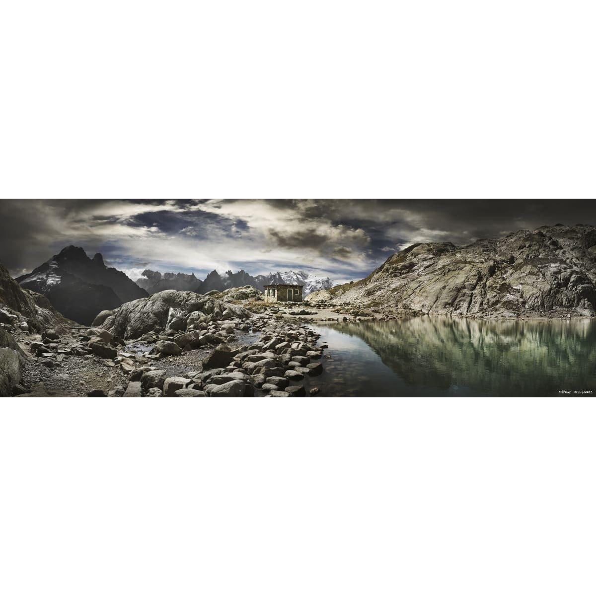 Tableau sur toile lac blanc de Chamonix Tableau sur toile lac blanc de Chamonix