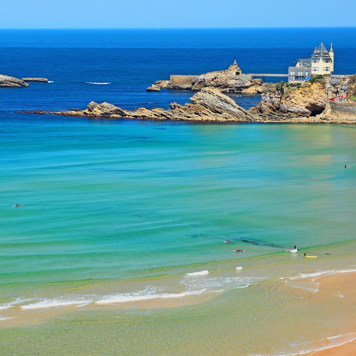 Tableau sur toile lagon Biarritz Tableau sur toile lagon Biarritz