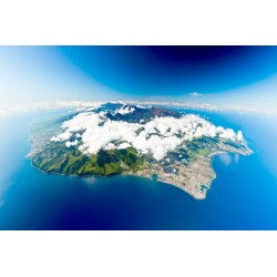 Tableau sur verre synthétique île de la Réunion