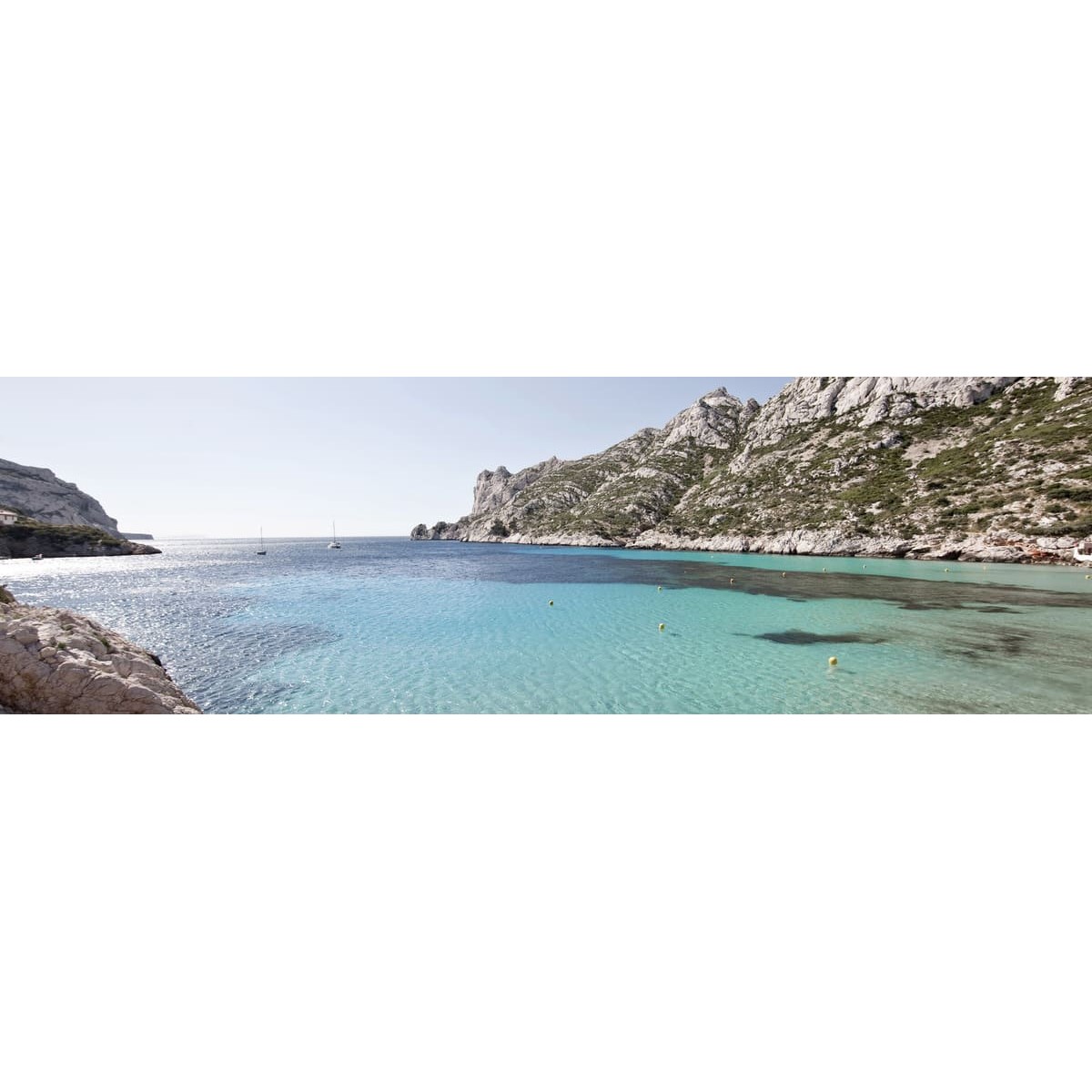 Tableau sur toile calanques Sormiou 30x97 cm