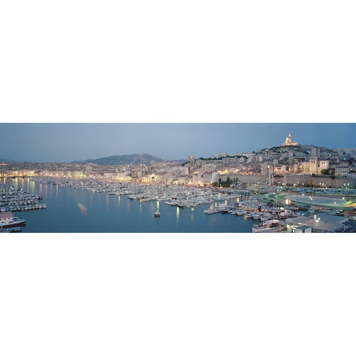 Tableau sur toile vieux port couchant 30x97 cm Tableau sur toile vieux port couchant 30x97 cm