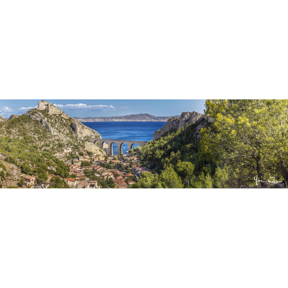 Tableau sur toile calanques de Vesse 30x97 cm