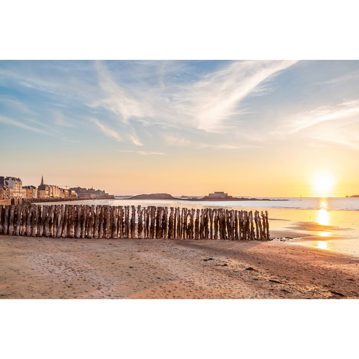 Tableau sur toile plage du Sillon 45x65 cm