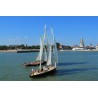 Tableau sur verre synthétique voiliers Lorient 65x97 cm